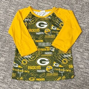 Green Bay Packers Kids Raglan Shirt - Green & Yellow